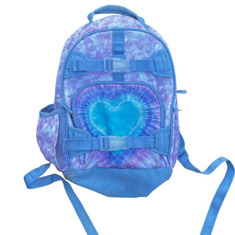 Pottery Barn Kids Mackenzie Lavender Heart Tie-Dye Large Backpack